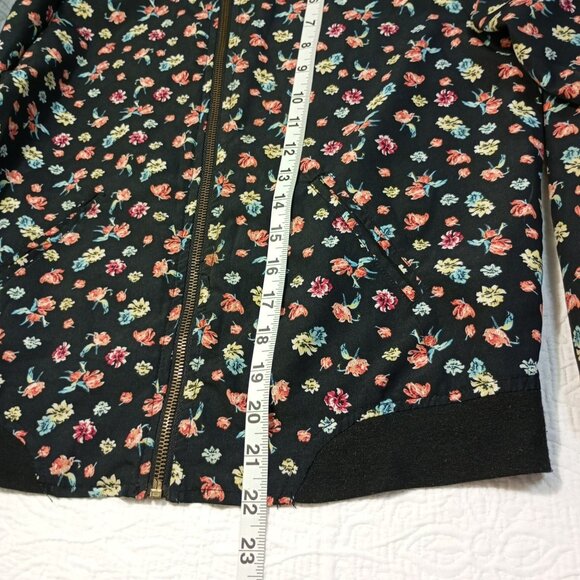 Sybilla Collection Floral Bomber Jacket Sz S Multicolor Zip-Up Lightweight Women - Picture 12 of 12